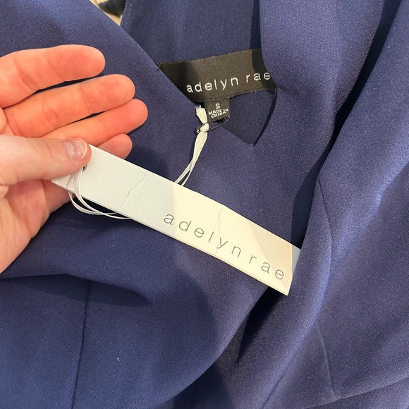 Adelyn Rae Navy Ruffle Dress - Picture 6 of 7